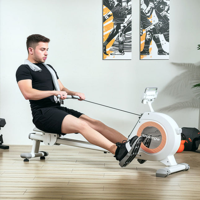 magnetický veslovací trenažér pro domácnost s 16 úrovněmi odporu