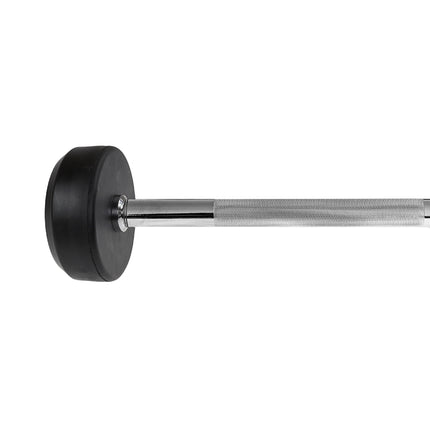 Gummiummantelte Langhantel, 15 kg, robuster Griff