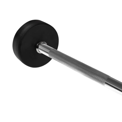 Gummiummantelte Langhantel, 15 kg, robuster Griff