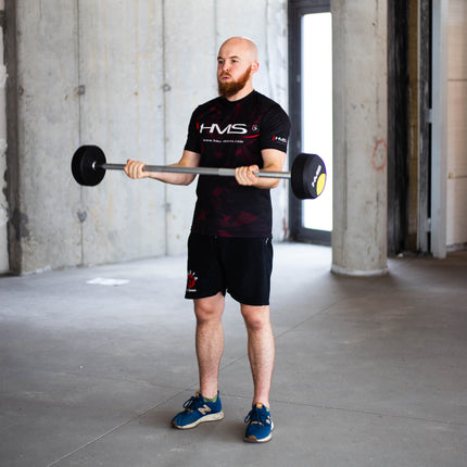 Gumou potažená činka, 40 kg, odolný úchop