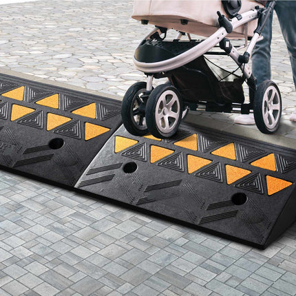 Rubber Curb Ramps 2-Pack, 4.3 in Rise, 15 Ton