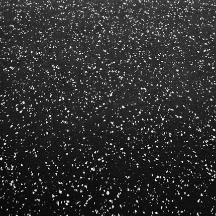 Gumová podlaha do posilovny, 25mm, černá/bílá, dlaždice 1x1m