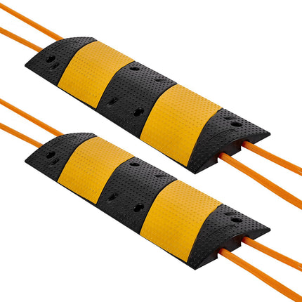 Rubber Speed Bump Ramp, 1000mm, 2-Pack, 2-Channel
