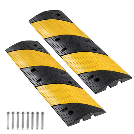 Rubber Speed Bump Ramp, 1000mm, 2-Pack, 2-Channel