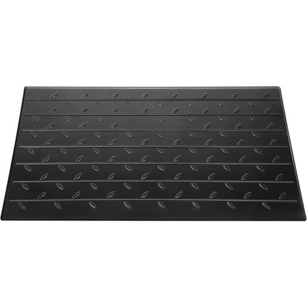 Rubber Threshold Ramp, 3 Inch Rise, 3-Channel Cable Cover; 2200 lb