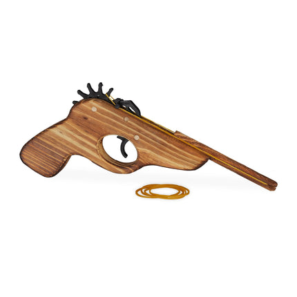 Dřevěná pistole na gumičky