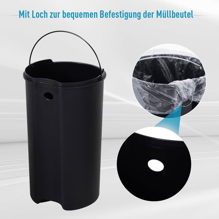 Nerezový pedálový koš 12L, soft close, vnitřní vložka
