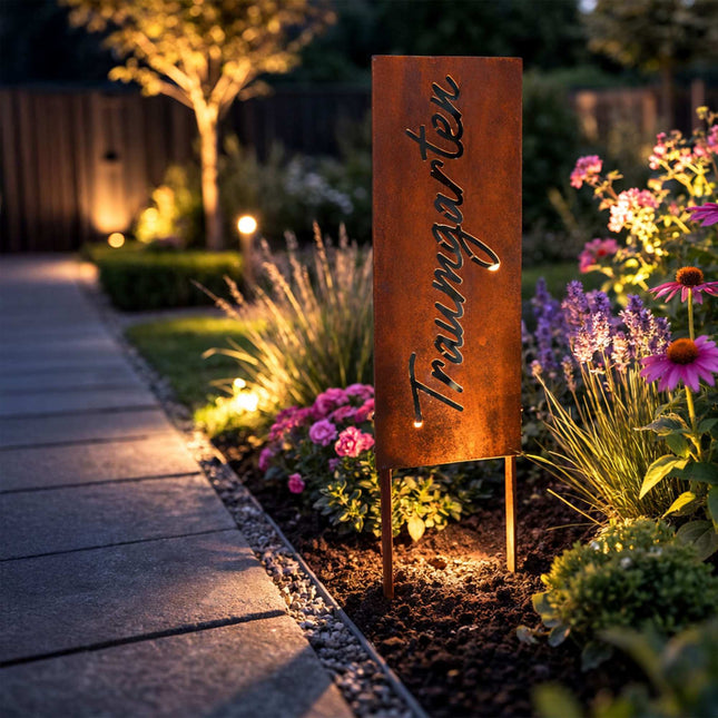 Rust Patina Garden Stake – Decorative Outdoor Ornament