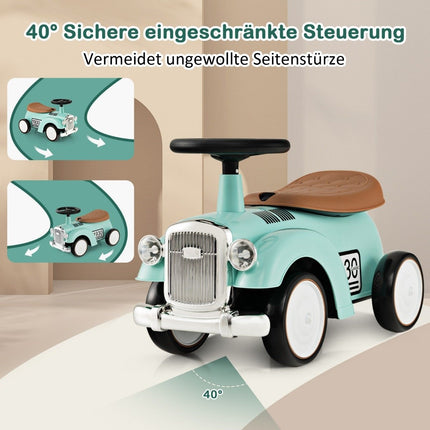 Rutcshauto odrážedlo s úložným prostorem a ochranou proti převrácení dětské vozítko s volantem 58 x 27 x 34 cm zelené