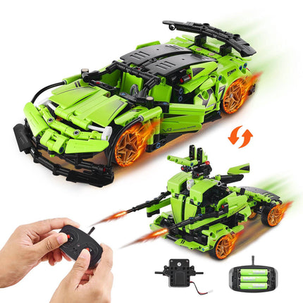 STEM RC Building Kit 2-in-1 Car Robot, 461 Pieces