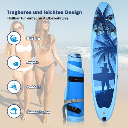 SUP nafukovací paddleboard modrý-L