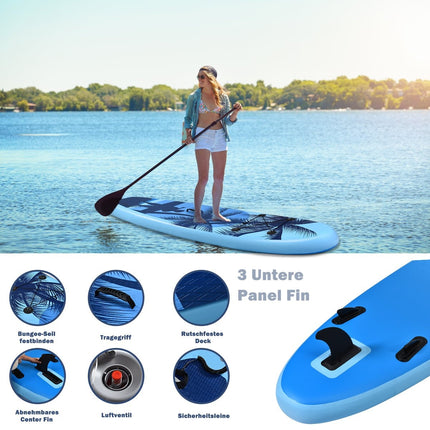 SUP nafukovací paddleboard modrý-M