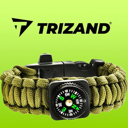 SURVIVAL náramek s příslušenstvím – zelený