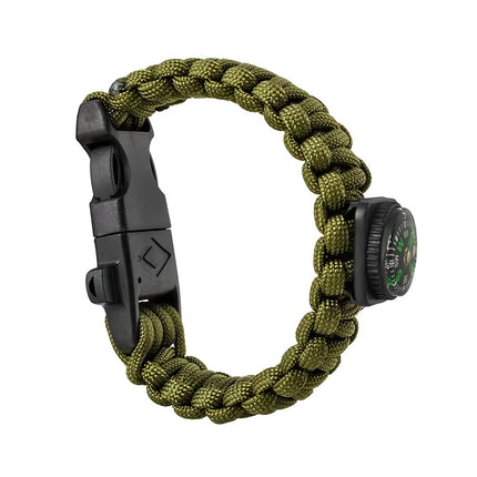 SURVIVAL náramek s příslušenstvím – zelený