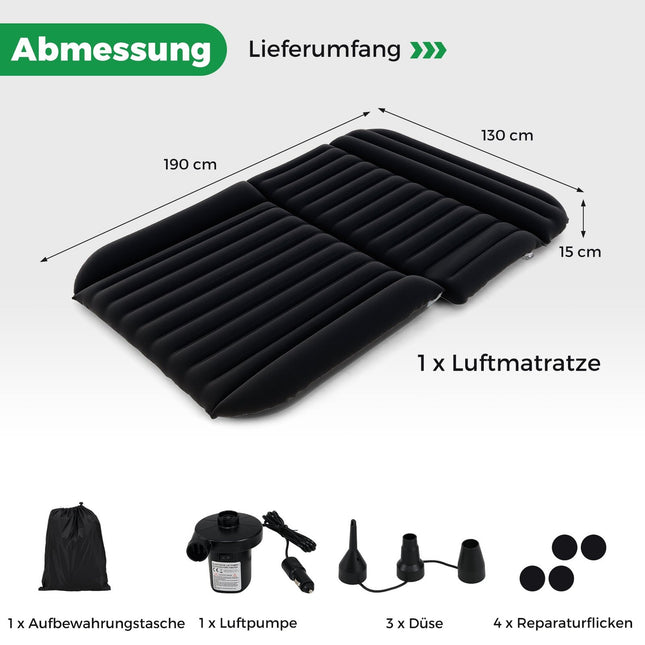 SUV Luchtbed 190x130 cm, Opblaasbaar Bed met Pomp