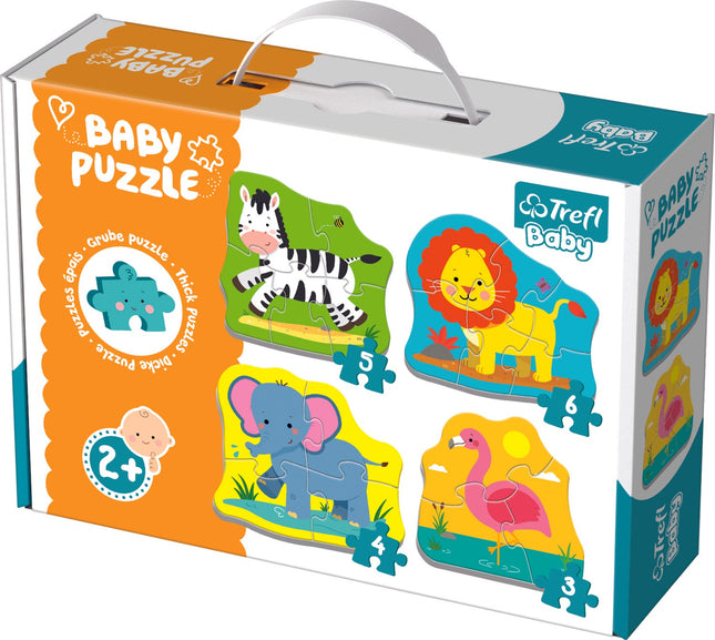 Safari Animals Baby Puzzle Set, 12 Pieces