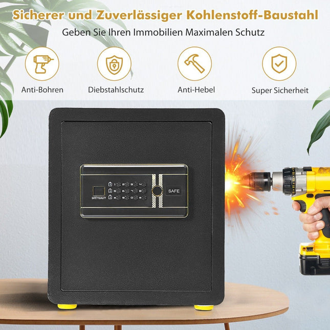 Elektronický sejf s digitální klávesnicí 45 L 36 x 31 x 41 cm černá