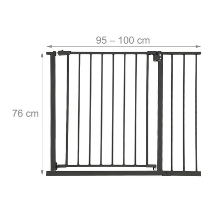 Bezpečnostní zábrana na schody, roztažitelná 75–100 cm, montáž bez vrtání