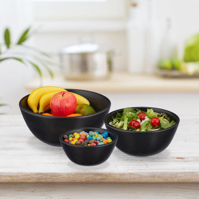 Saladekomset van 3 zwart