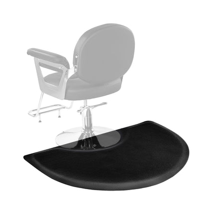 Salon Chair Mat, Semi-Circle 48 x 36 in, 13mm Anti-Fatigue