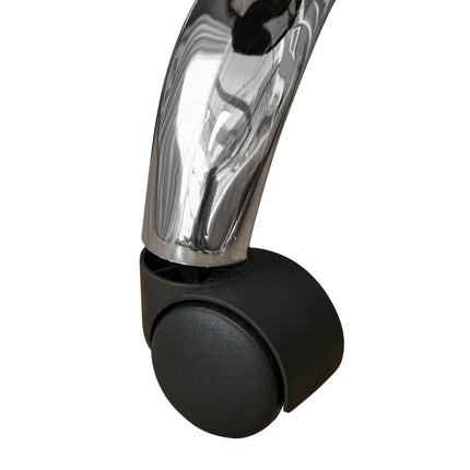 Black Velvet Salon Chair - Adjustable swivel with wheels