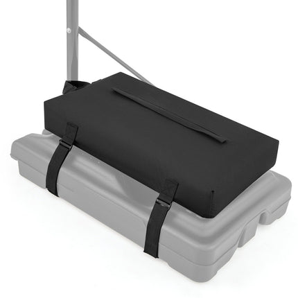 Sandbag for basketball hoop stands up to 136 kg of sand made of black Oxford fabric