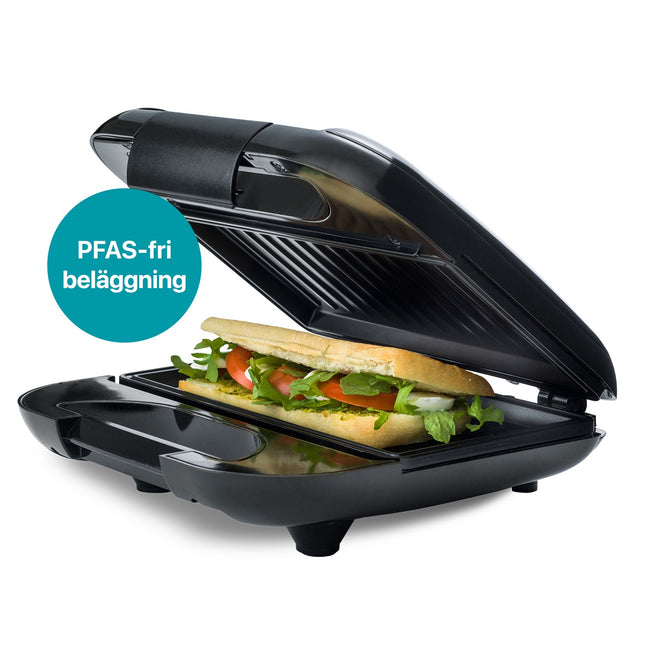 Sandwichmaker, antihaftbeschichtet, 22x12cm, 750W, Schwarz
