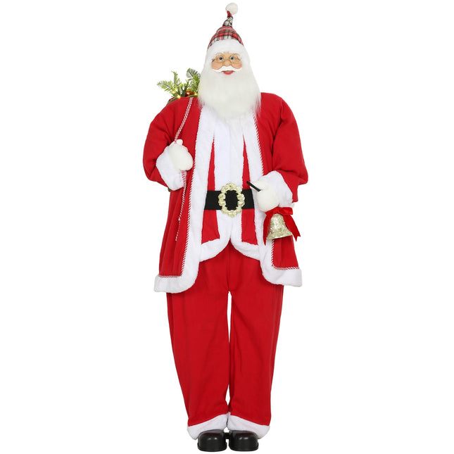 Santa Claus 1.6m s dárkem a zvukovou funkcí zvonku