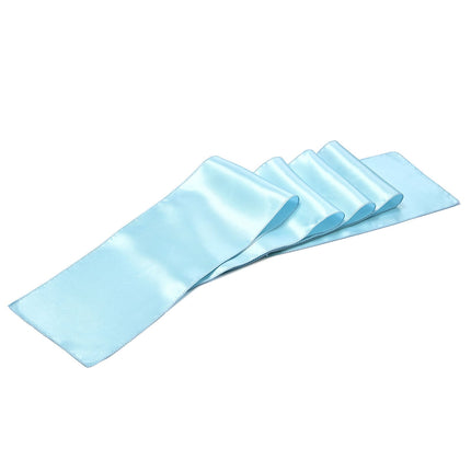 Satin Chair Sashes, 100-Pack, 7 x 108 in, Light Blue