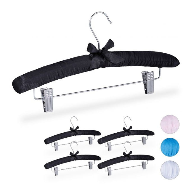 Satijnen hanger met clips
