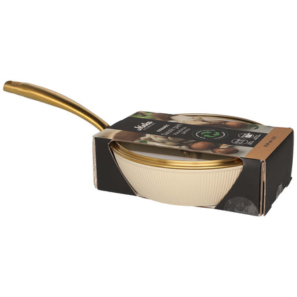Pánev sauté 24 cm, 2.2 L, keramický nepřilnavý povrch, béžová