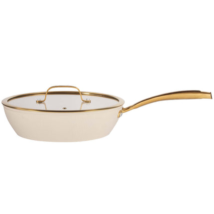 Pánev sauté 28 cm, 3.5 L, keramický povrch, béžová