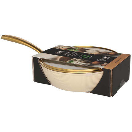 Pánev sauté 28 cm, 3.5 L, keramický povrch, béžová