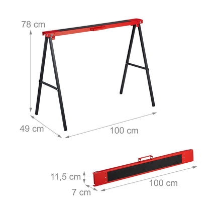 Sada koz na řezání, skládací, nosnost 100 kg