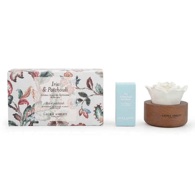 Scented Flower Diffuser, Ceramic & Wood, 30-Day Fragrance