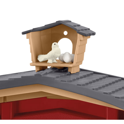 Schleich Farm World hrací sada červená stodola se zvířaty