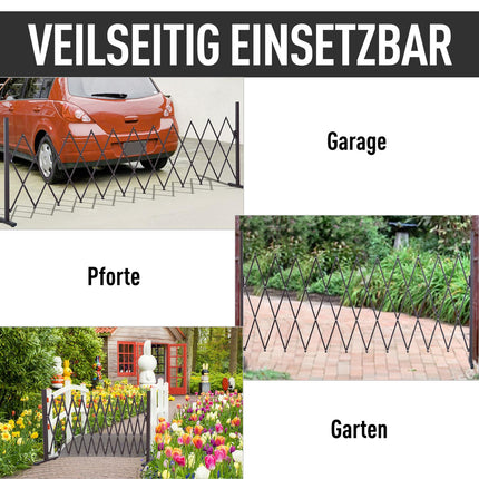 Zatahovací hliníková nůžková zábrana – 35–300 cm, hnědá