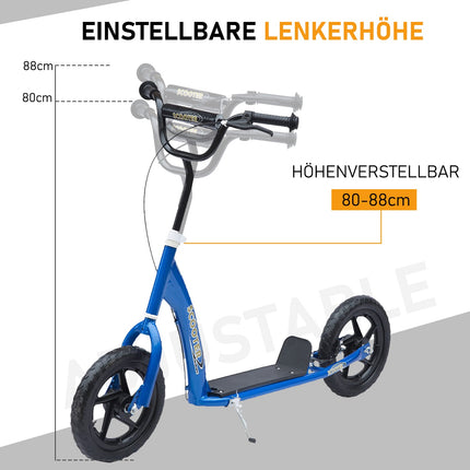 Městská koloběžka pro děti – 12"", zadní brzda, modrá