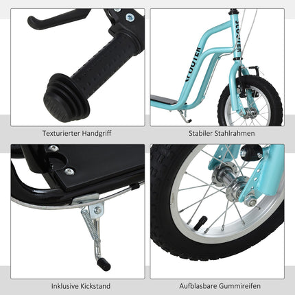 Koloběžka s 12" nafukovacími koly pro děti od 5 let