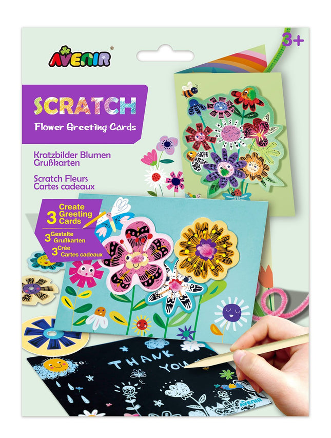 Scratch-Off Greeting Card with Flower Design