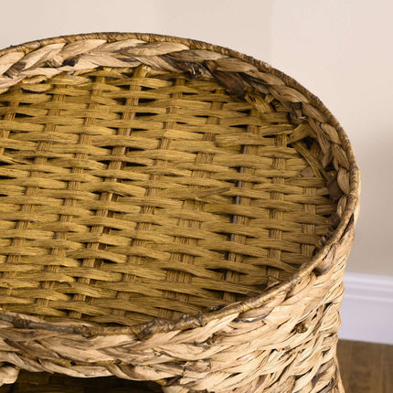 Kočičí věž se 3 patry, čalouněná, 73 cm – vodní hyacint