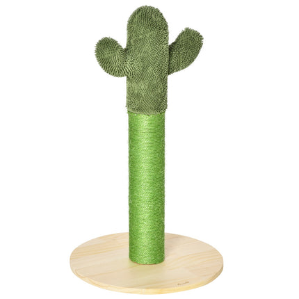 Škrabadlo pro kočky, design kaktus, borovice a sisal, 65cm