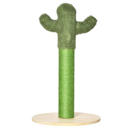 Škrabadlo pro kočky, design kaktus, borovice a sisal, 65cm