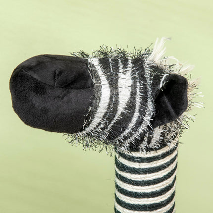 Kočičí strom se škrabadlem a tunelem, design zebra