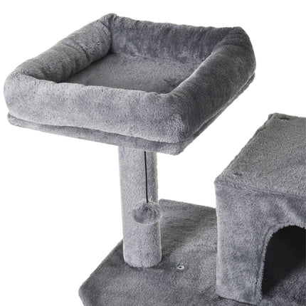 Cat climbing tree with cave, sisal poles, 60x50x145 cm