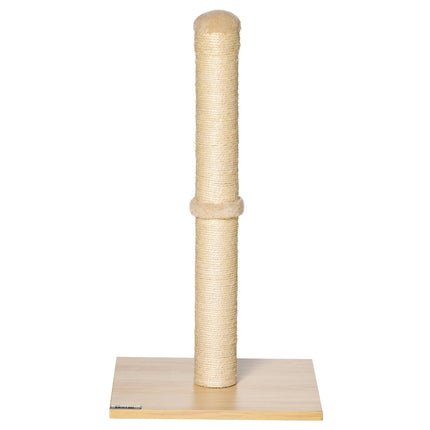 Škrabadlo pro kočky, sisal s míčkem, sloupek 60cm, béžová