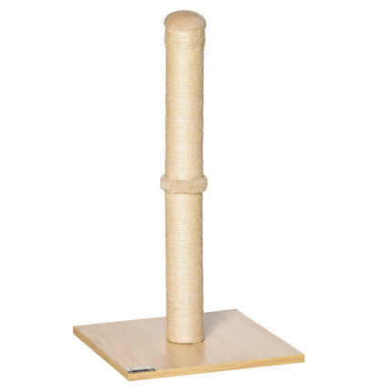 Škrabadlo pro kočky, sisal s míčkem, sloupek 60cm, béžová
