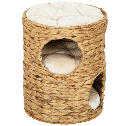 Kočičí škrabací sud, vodní hyacint, 50 cm, světle hnědá