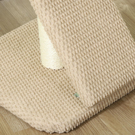 Cat scratching post, 54 cm sisal, cream white with play ball
