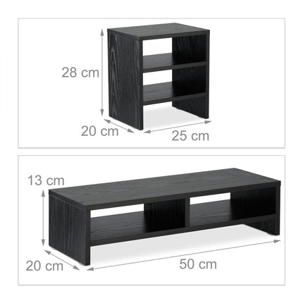 Stojan pod monitor s policemi